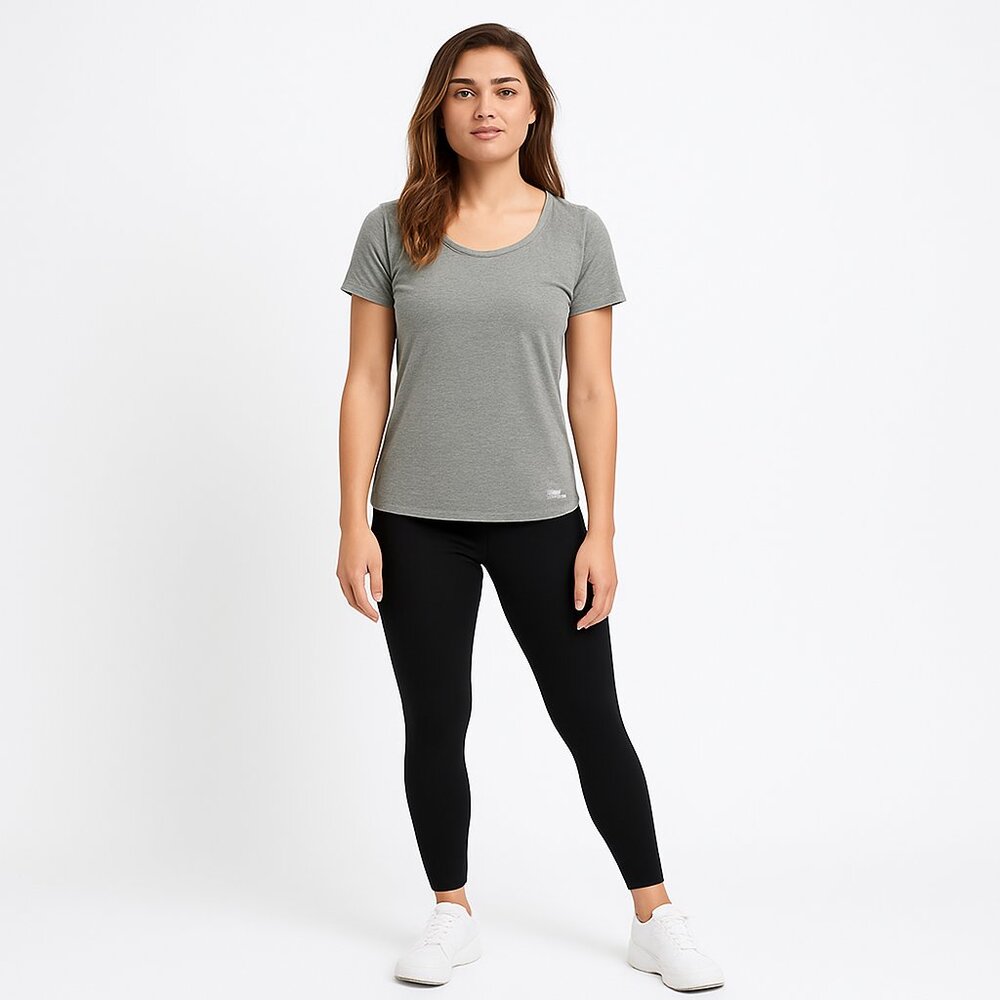 Nike Dri-FIT Gray Athletic T-Shirt Women's Medium Lightweight Workout Tee